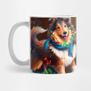 Cute Sheltie Drawing Mug